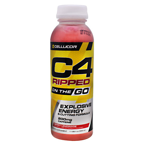 Cellucor Ripped C4 On the Go - Berry Lemonade - 12 Bottles - 842595102666