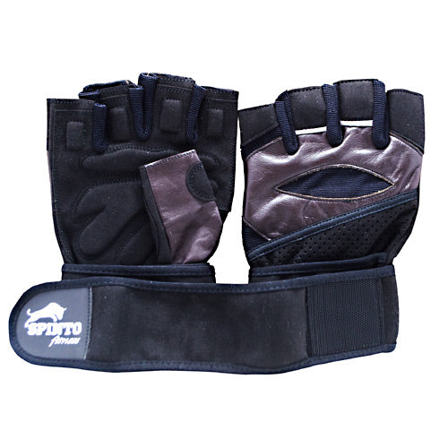 Spinto USA, LLC Mens Workout Glove w/ Wrist Wraps - Brown/Gray (SM) - - 636655966073
