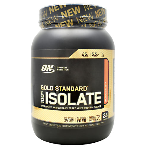 Optimum Nutrition Gold Standard 100% Isolate - Strawberry Cream - 24 Servings - 748927060706