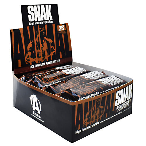 Universal Nutrition Animal Snak Bar - Rich Chocolate Peanut Butter - 12 Bars - 039442011077