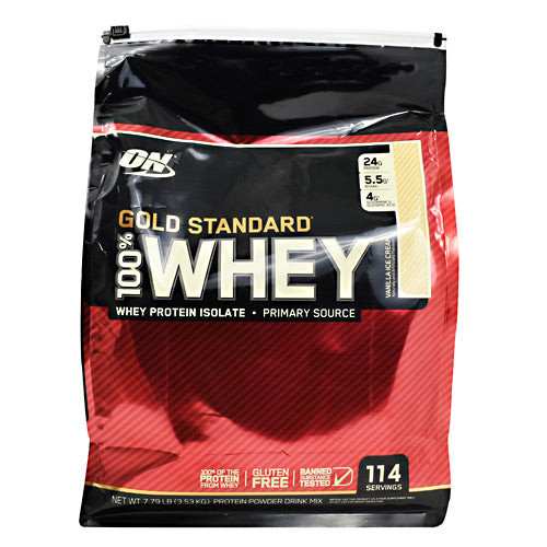 Optimum Nutrition Gold Standard 100% Whey - Vanilla Ice Cream - 114 Servings - 748927057065