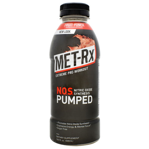 Met-Rx USA N.O.S. PUMPED - Fruit Punch - 12 Bottles - 10786560579282