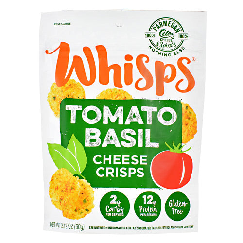 Schuman Cheese Whisps Cheese Crisps - Tomato Basil - 12 ea - 10088231416897