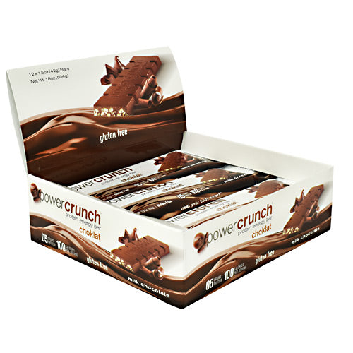 Power Crunch Choklat Crunch Protein Crisps - Milk Chocolate - 12 Bars - 644225222603