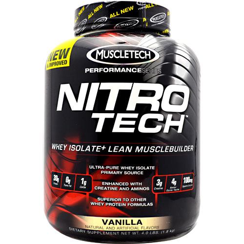 Muscletech Performance Series Nitro-Tech - Vanilla - 4 lb - 631656703290