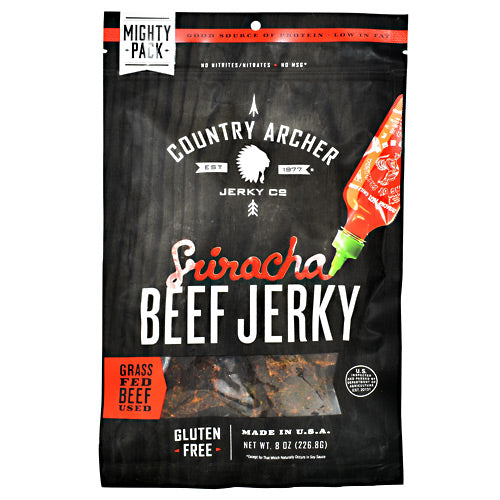 Country Archer Grass Fed Beef Jerky - Sriracha - 8 oz - 853016002632