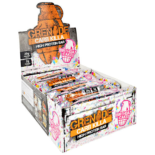 Grenade Carb Killa - Birthday Cake - 12 Bars - 847534003608