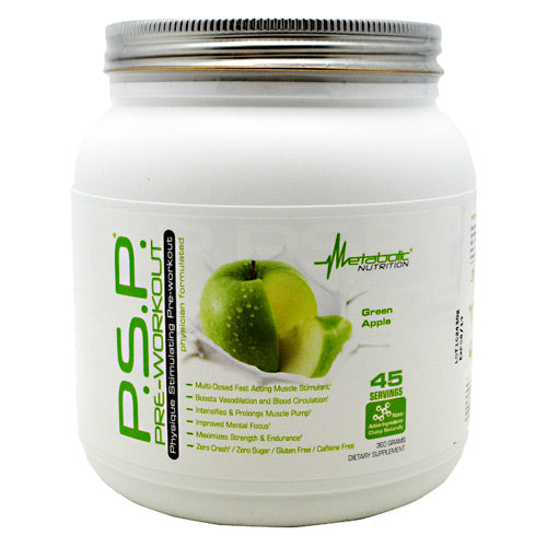 Metabolic Nutrition P.S.P Pre-Workout - Green Apple - 360 g - 764779236038