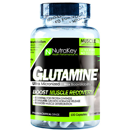 Nutrakey L-Glutamine - 100 Capsules - 628586262478