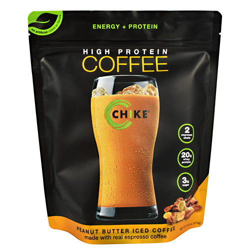 Chike Nutrition High Protein Coffee - Peanut Butter Iced Coffee - 14 Servings - 185689000487