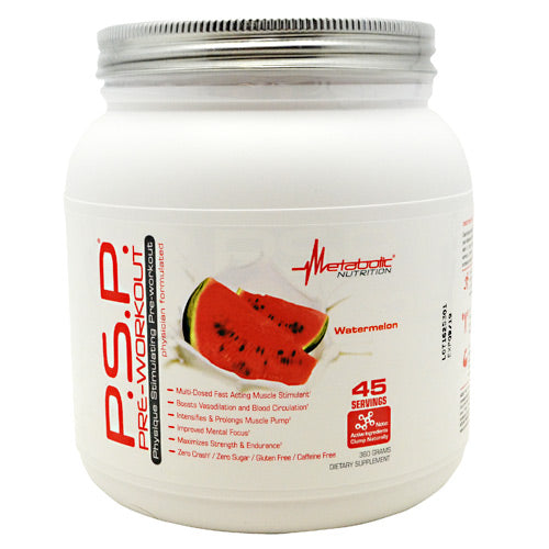 Metabolic Nutrition P.S.P Pre-Workout - Watermelon - 360 g - 764779236045