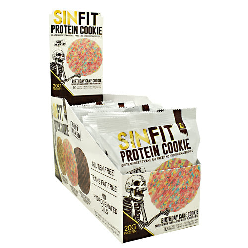 Sinister Labs Sinfit Cookie - Birthday Cake Cookie - 10 ea - 853698007420