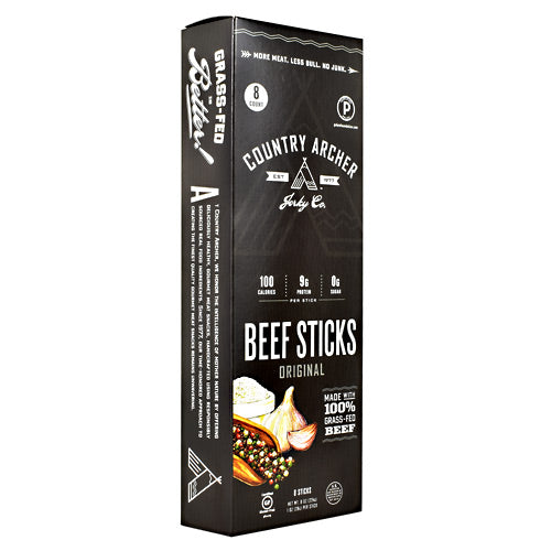 Country Archer Grass Fed Beef Sticks - Original - 8 ea - 853016002878