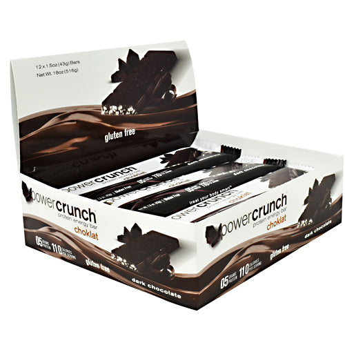 Power Crunch Choklat Crunch Protein Crisps - Dark Chocolate - 12 Bars - 644225222306