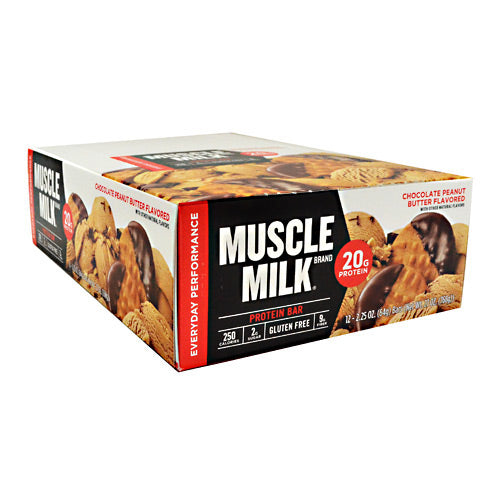 Cytosport Red Muscle Milk Bar - Chocolate Peanut Butter - 12 Bars - 660726525128