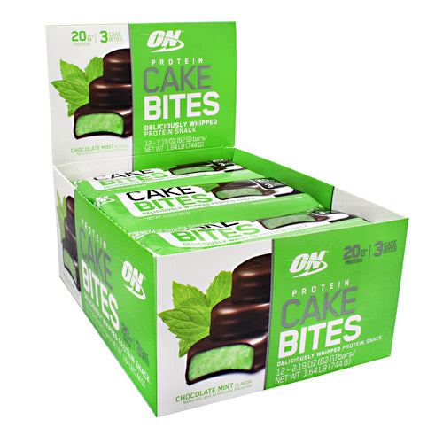 Optimum Nutrition Cake Bites - Chocolate Mint - 12 Bars - 748927955743