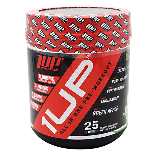 1 UP Nutrition All In One Pre-Workout - Green Apple - 25 Servings - 653341001269