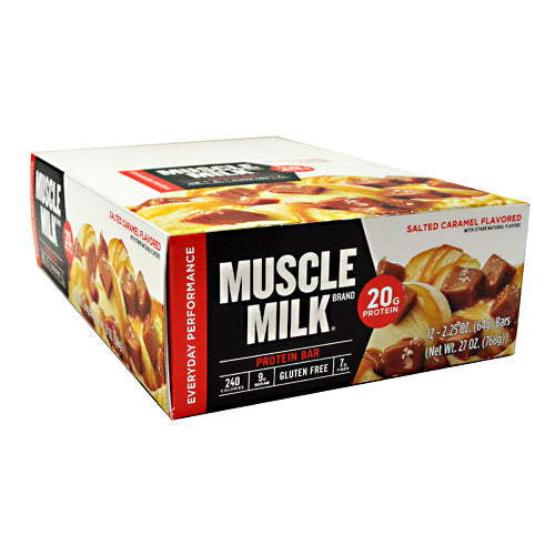 Cytosport Red Muscle Milk Bar - Salted Caramel - 12 Bars - 660726525104