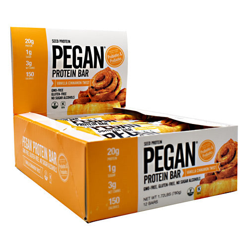 Julian Bakery Pegan Protein - Vanilla Cinnamon Twist - 12 Bars - 813926004409