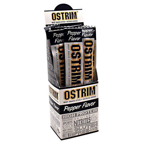 Ostrim Beef & Ostrich Snack Stick - Pepper - 10 ea - 613911103427