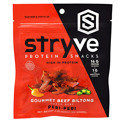 Stryve Foods Protein Snacks Gourmet Beef Biltong - Peri-Peri - 2.25 oz - 856492007498