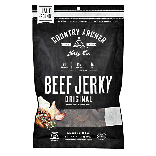 Country Archer Grass Fed Beef Jerky - Original - 8 oz - 853016002021