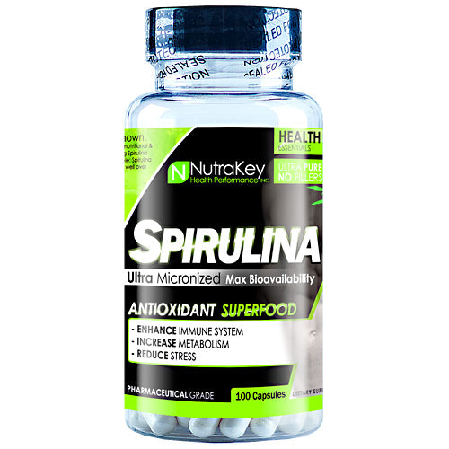 Nutrakey Spirulina - 100 Capsules - 628586709430