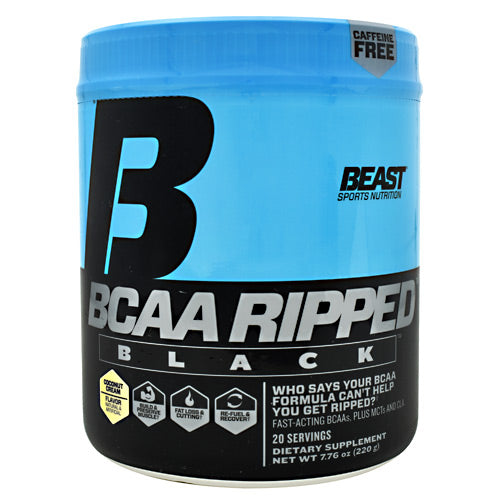 Beast Sports Nutrition Black BCAA Ripped - Coconut Cream - 20 Servings - 631312701110