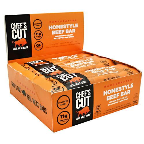 Chefs Cut Real Jerky Real Meat Bar - Homestyle Beef - 12 Bars - 10854088007553