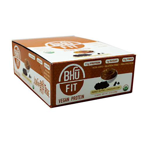 Bhu Foods BHU FIT BHU Fit Vegan Protein - Peanut Butter Chocolate Chip - 12 Bars - 867936000173