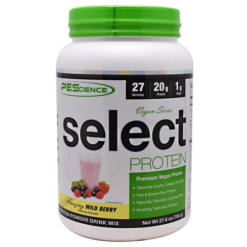 PEScience Vegan Series Select Protein - Amazing Wild Berry - 27 Servings - 040232426384