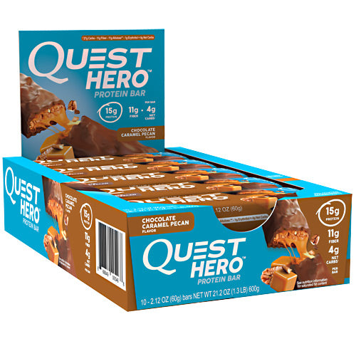 Quest Nutrition Hero Bar - Chocolate Caramel Pecan - 10 Bars - 888849005468