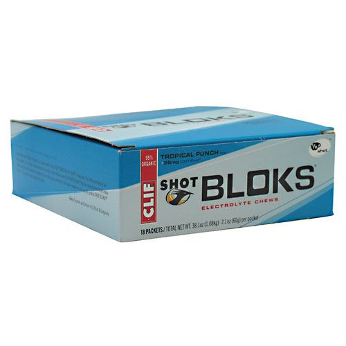 Clif Bar Shot Bloks Electrolyte Chews - Tropical Punch - 18 ea - 722252380692