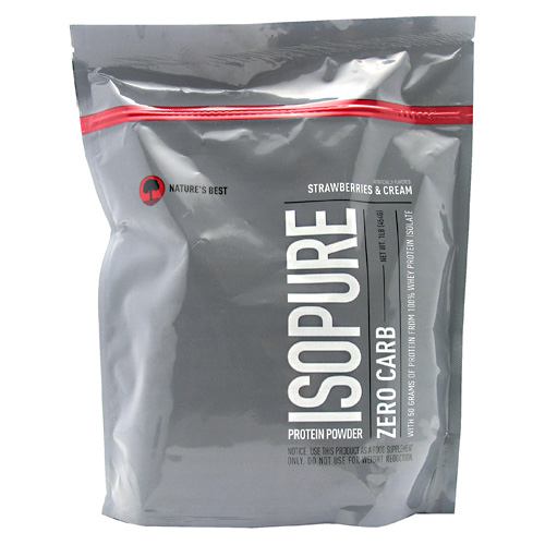 Natures Best Zero Carb Isopure - Strawberries & Cream - 1 lb - 089094022495