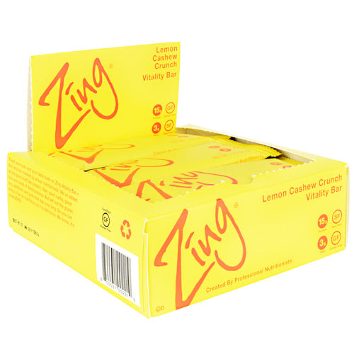 Zing Vitality Bar - Lemon Cashew Crunch - 12 Bars - 855531002210