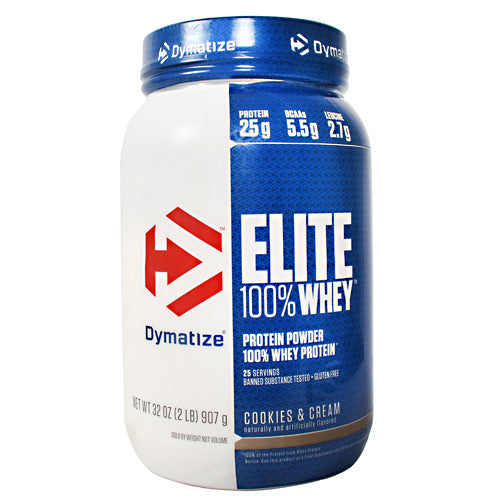 Dymatize Elite 100% Whey - Cookies & Cream - 2 lb - 705016599226