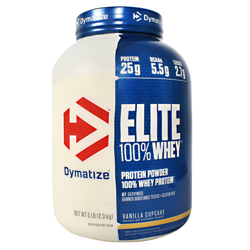 Dymatize Elite 100% Whey - Vanilla Cupcake - 5 lb - 705016560172