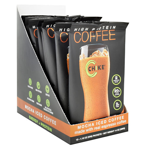 Chike Nutrition High Protein Coffee - Mocha Iced Coffee - 12 Packets - 185689000524