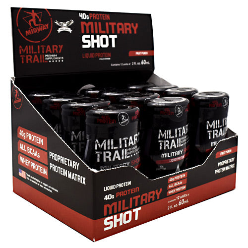 Midway Labs Military Trail Premium Supplements Military Shot - Fruit Punch - 12 ea - 813236023961