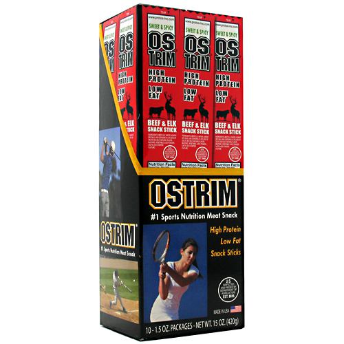 Ostrim Beef/Elk Stick - Sweet & Spicy - 10 Packages - 613911120042