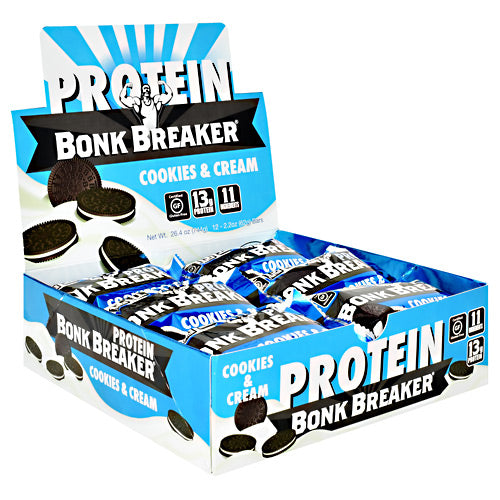 Bonk Breaker Protein Bar - Cookies & Cream - 12 Bars - 793573158543