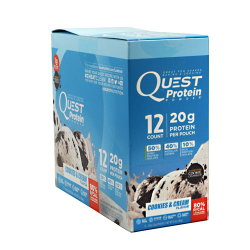 Quest Nutrition Quest Protein Powder - Cookies & Cream - 12 Packets - 888849002849