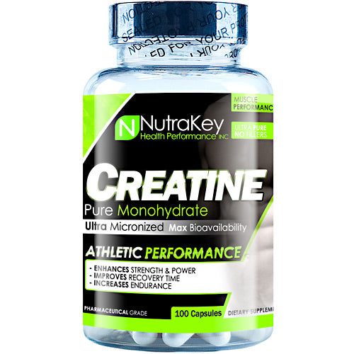 Nutrakey Creatine Monohydrate - 100 Capsules - 628586262461