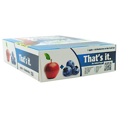 Thats It Nutrition Thats it Bar - Apple + Blueberry - 12 Bars - 850397004149