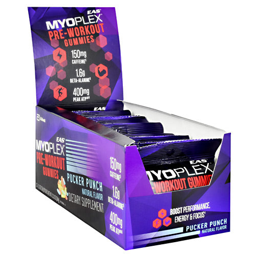 EAS Myoplex Pre-Workout Gummies - Pucker Punch - 12 ea - 791083667050