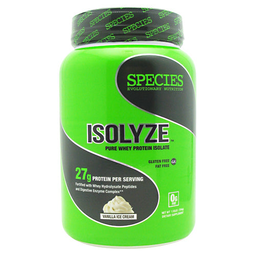 Species Nutrition Isolyze - Vanilla Ice Cream - 22 Servings - 855438005666