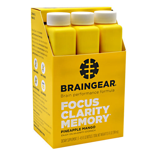 Brain Gear BrainGear - Pineapple Mango - 3 Bottles - 864948000139