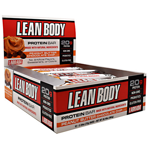 Labrada Nutrition Lean Body Protein Bar - Peanut Butter Chocolate Chip - 12 Bars - 710779444874