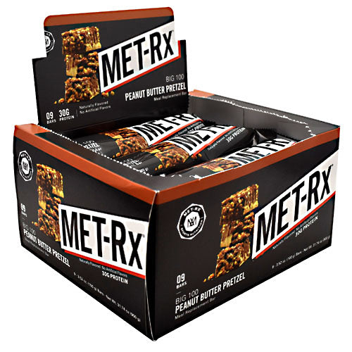 Met-Rx USA Big 100 Colossal - Peanut Butter Pretzel - 9 Bars - 786560557061