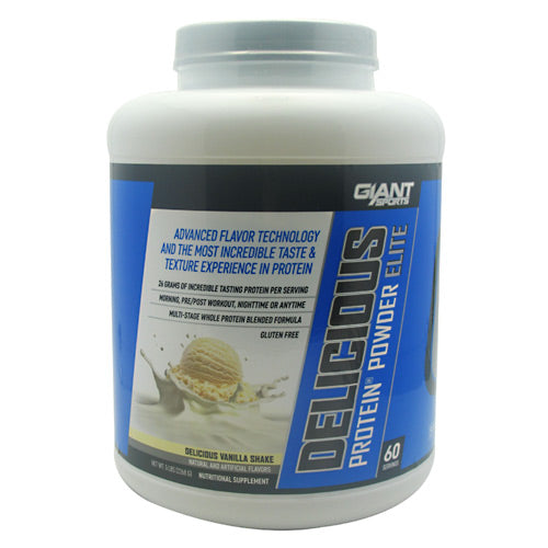 Giant Sports Products Delicious Protein - Delicious Vanilla Shake - 5 lb - 639385330237